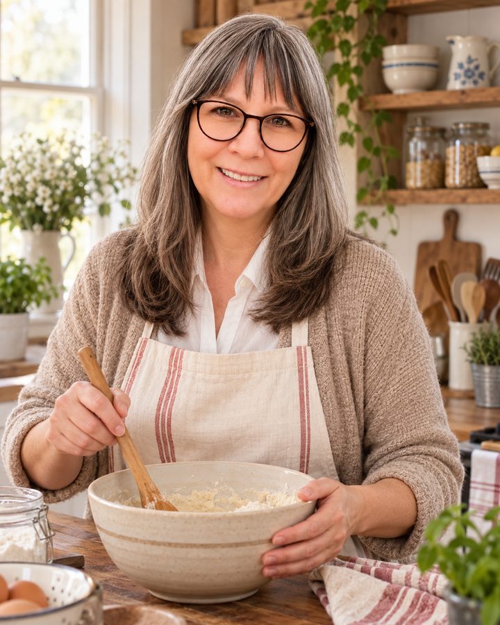 Marion Schanné in einer hellen Landhausküche