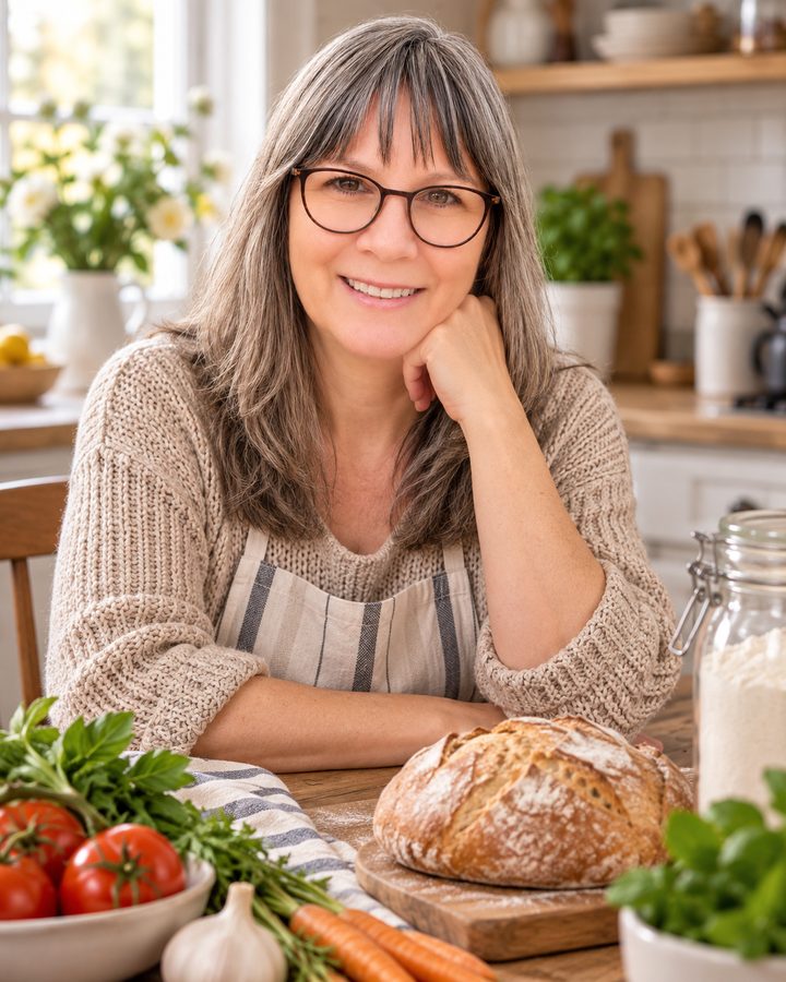 Marion Schanné am Küchentisch